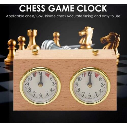 Wooden Compact Digital International Retro Portable Competition Game Timer Mechanical Count Up Down Analog Chess Clock Gift