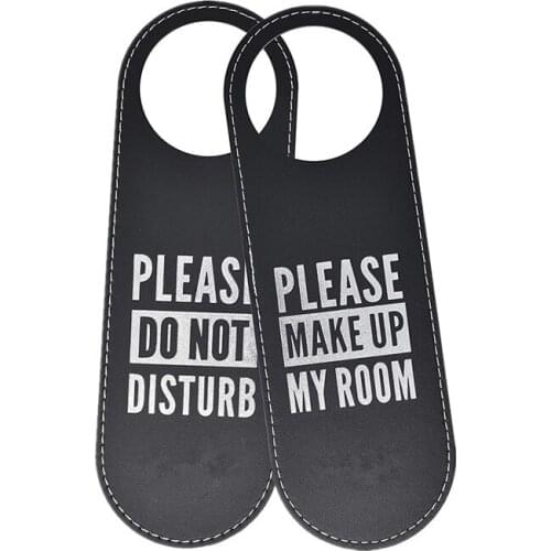10pcs Door Hanging Double-sided Do Not Disturb Sign / Cleaning Door Tags Door Sign Leather used for Hotel Club Cafe office etc