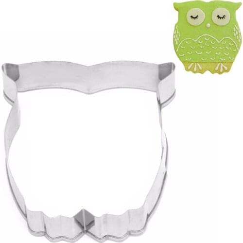 Owl Animal Cookie Cutter Stainless Steel Cut Candy Biscuit Mold Cooking Tools Christmas Theme Metal Cutters Mould Gingerbread