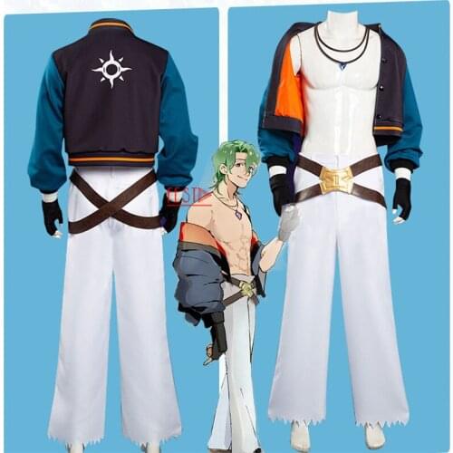 Anime SK8 The Infinity Joe Kojirou Nanjou Cosplay Costume Coat Pants Belt Necklace Gloves Sk Eight Skateboard Outfits for Man