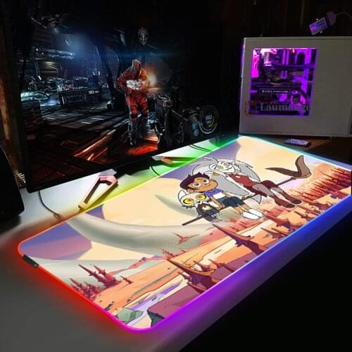 The Owl House Mouse Pad Xl Rgb Table Pads Gaming Pc gamer Mats Gamer Girl Kawaii Game Accessories Xxl Mousepad led Desk Mat