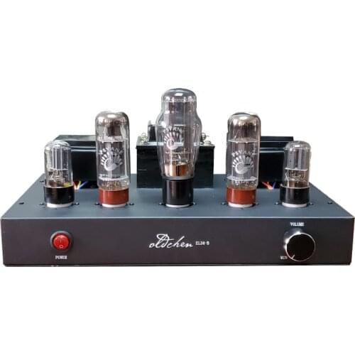 LaoChen EL34 Tube Amplifier Single-Ended Class A handmade Bluetooth 5 Amplifier OC34 Oldchen Black Tube Amp