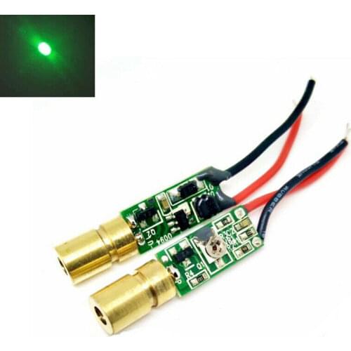 2pcs 515nm 520nm 5mW Green Dot Mini Laser Diode Module for Aiming Positioning LED