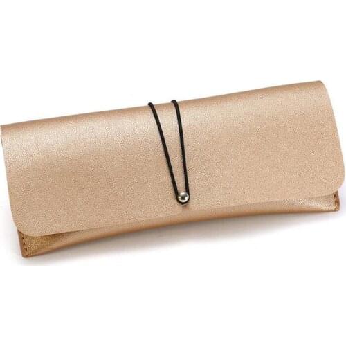 Fashion PU Leather Cover Sunglasses Case For Women Men Eyeglasses Portable Drawstring Soft Glasses Pouch Bag Accessories 2021