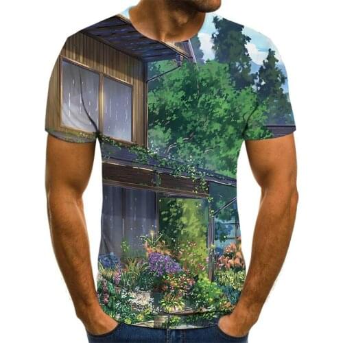 2020 summer clown white clown 3D printed t-shirt mens Japanese landscape casual mens T-shirt short sleeve funny T-shirt