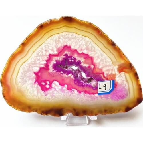 140-180mm Natural Agate Board Crystal Chip Bule Mineral Coaster Healing Reiki Decoration