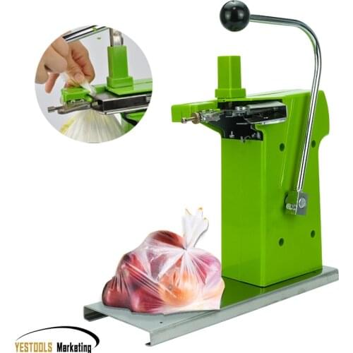 Hand supply supermarket baler Taiwan K-8 vegetable shop manual aluminum nail plastic bags tying screw sealing clipping machine