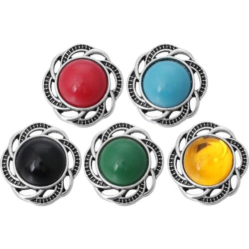 10pcs/lot New Snap Jewelry Vintage Mixed 18mm Metal Snap Buttons Fit 18mm Snap Bracelet Necklace for Snaps Button Jewelry