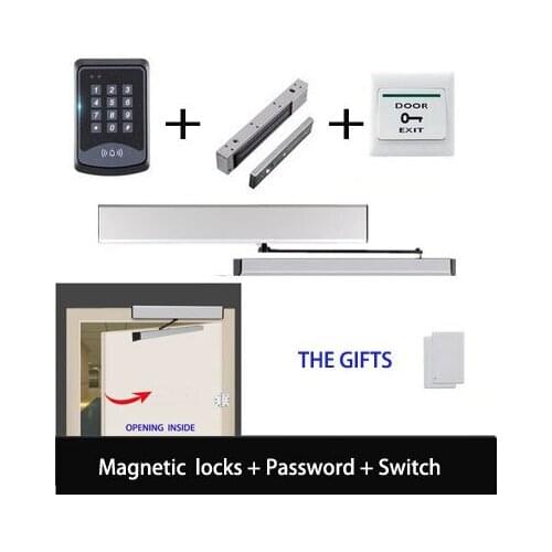 OMATE microwave motion IR sensor Remote control Automatic Swing Door gate Opener single leaf 100kg loading weight kit 2