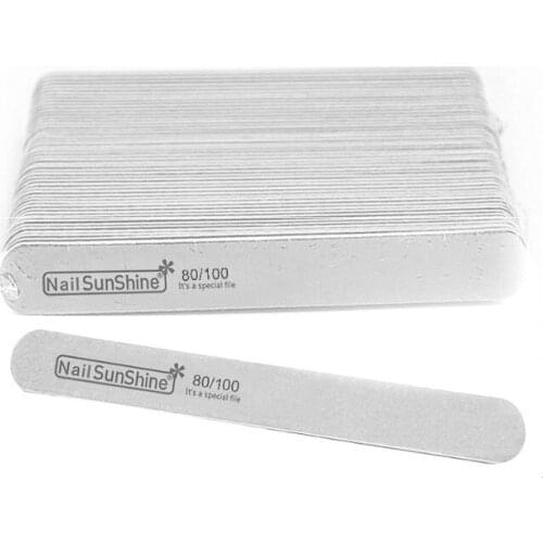 200 pcs Strong Thick Wood Nail Files 80/100 Lima Buffer Manicure Wood Sanding Nails Files