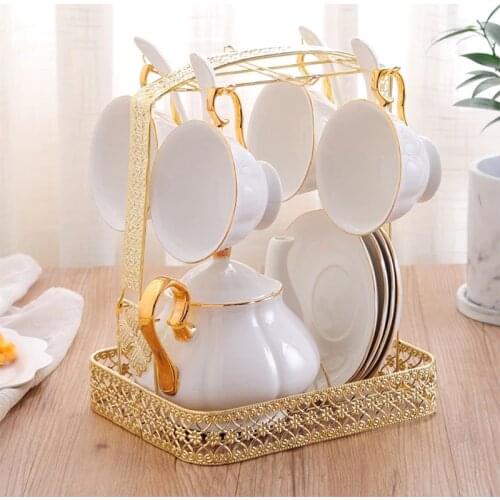 Mug Holder Coffee Rack Coffee Cup Holder Tea Set Stand Dishes Organizer Wrought N58A