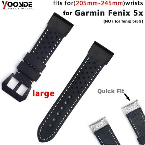 Genuine Leather Strap Quick Release Quick change soft Watch Band with Quick Fit For Garmin Fenix 5X watch Strap For Fenix 3 HR