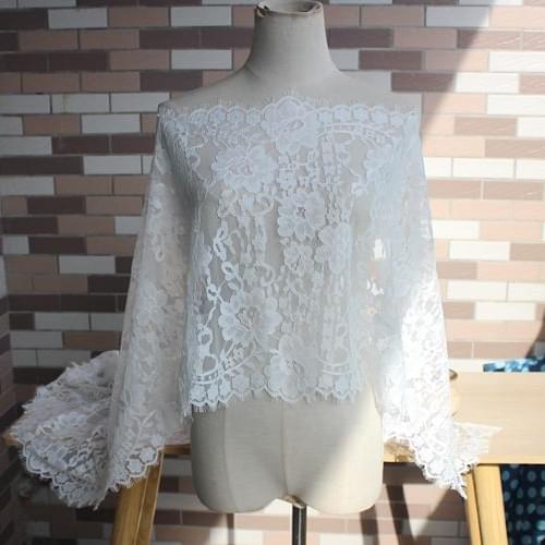 42 cm wide, exquisite small bones, flower mesh, eyelashes, lace, clothing stitching accessories, DIY materials
