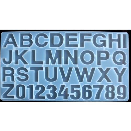 Silicone Mold Epoxy Resin UV Number Letter Shape Casting Mold For Jewelry Making Keychain DIY Tools