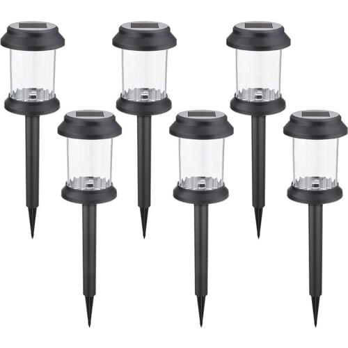Outdoor Solar Pathway Lights,6 Pack IP67 Waterproof Decorative LED Landscape Lights,Solar Powered Outdoor Garden Lights