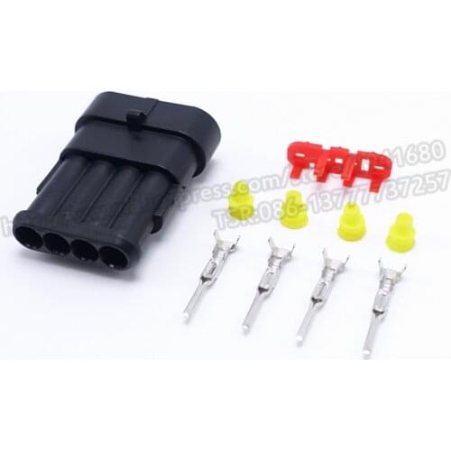 1.5 Series Four Pins Ways Enhanced Seal Waterproof Female Auto Connector Plug Shipping With Registered 282106-1