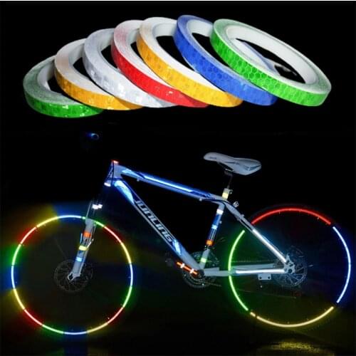 1PC 8Meter Car Styling Reflective Stripe Tape Motorcycle Bike Body Rim Wheel Stripe Tape Stickers Decorative FiveColor Selection