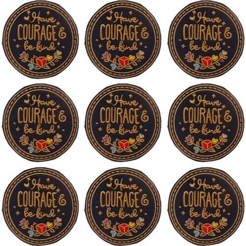 Pulaqi 10PCS Letters Patch Flower Wholesale Patches Iron On Patches For Clothing Stickers Stripe Wholesale Dropship Custom Patch