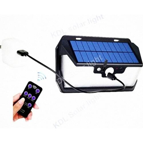 55 leds Solar light remote control radar 3 side lighting usb port lamp Outdoor Garden waterproof emergency security street