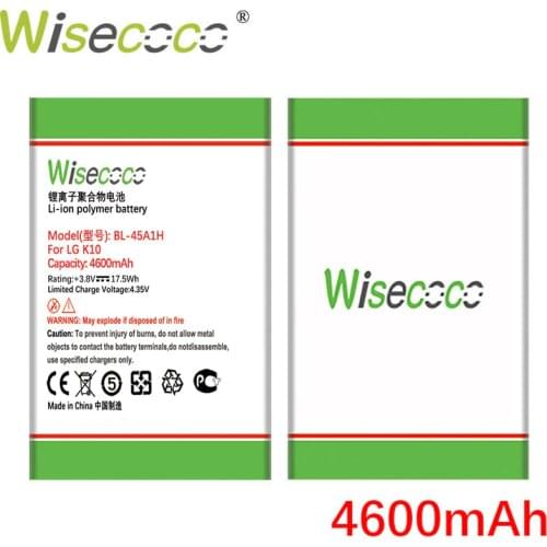 Wisecoco 4600mAh BL-45A1H Battery For LG K10 F670L F670K F670S F670 K420N K10 LTE Q10 K420 Phone New Product+Tracking Number