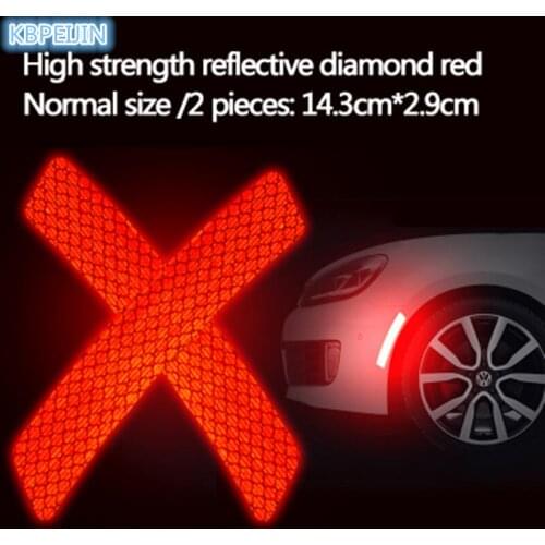 Accessories car Bumper/Wheel eyebrow Safety Reflective Strips Sticker for Chevrolet cruze aveo captiva trax epica spark 2pcs