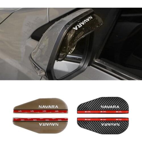 Car Rearview Mirror Rain Eyebrow Rain Shield Shade Protector Cover for Nissan Navara d40 d22 d23 np300 Car-Styling Accessories