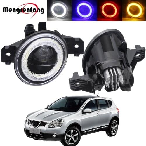 2in1 Function Car Left + Right LED Fog Light Angel Eye DRL Daytime Running Lamp 30W 8000LM 12V For Nissan Qashqai 2007-2013