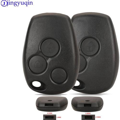 Jingyuqin 2 Button Remote Car Key Case For Renault Megane Modus Espace Laguna Duster Logan DACIA Sandero Fluence Clio Kangoo