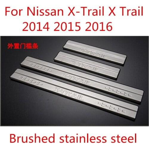 For Nissan X-Trail X Trail T32 2014-2019 Stainless Steel Door Sill Scuff Plate fWelcome Pedal Trim Car Styling Accessories