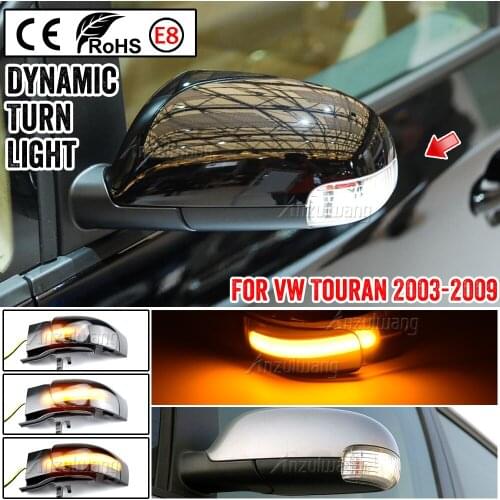 For VW Touran 2003 2004 2005 2006 2007 2008 2009 2010 LED Turn Signal Light Dynamic Rearview Mirror Indicator Lamp