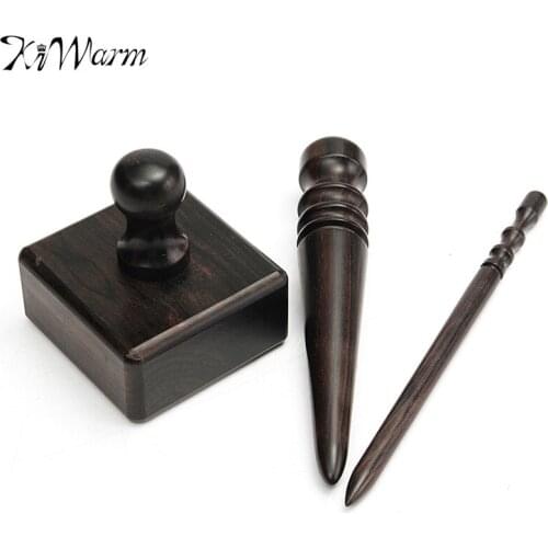KiWarm 1PC Wood Polish Leather Edge Slicker Craft Burnisher Workshop DIY Kit Tool Handmade Carving Embossing Leather Craft