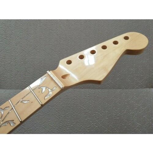 Maple fretboard 24 Fret inlay tree maple Gloss Electric Guitar Neck Guitar Parts