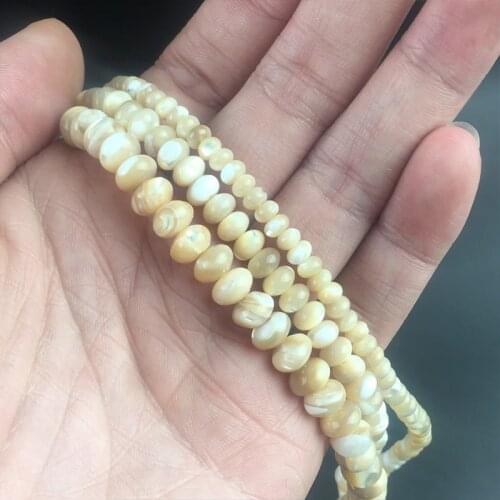 Natural Mother Of Pearl Mop Shell Beads Beads Round Rondelle Loose Bead For Jewelry Making DIY Bracelet Earring Accessories 15