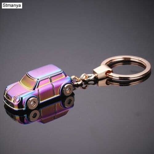 New High quality Metal Key Chain Women Men lights car key ring LED Keychain Party Gift Jewelry K1882