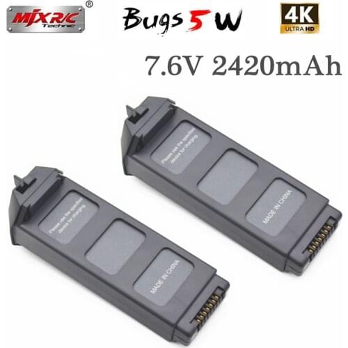 Upgrade 7.6V 2420mAh LiPo Battery For MJX R/C Bugs 5W B5W 4K RC Quadcopter Spare Parts Drone Battery For X5 Pro