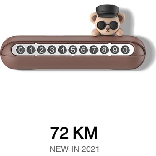 Teddy Bear Car Interior Accessories Temporary Parking Card For Auto License Plate Temporary Stop Sign Phone Number Plate