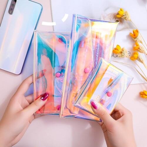 Transparent Laser Small Bag Women PVC Coin Purses Fashion Clear Cosmetic Bag Handbag Girls Coin Card Holder for Kids Purses