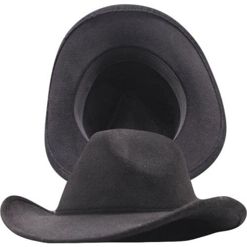 Wool Womens Mens Western Cowboy Hat For Gentleman Lady Jazz Cowgirl With Elegant Cloche Church Sombrero Caps