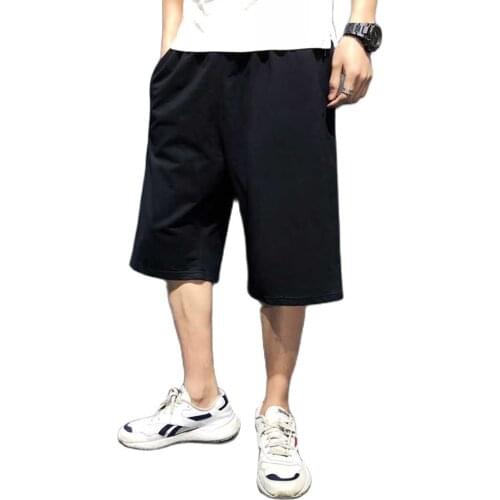 Men Fashion Sportswear Shorts Elastic High Waist Straight Loose Baggy Sweat Short Pants Hiphop Harem Streetwear Men Clothing