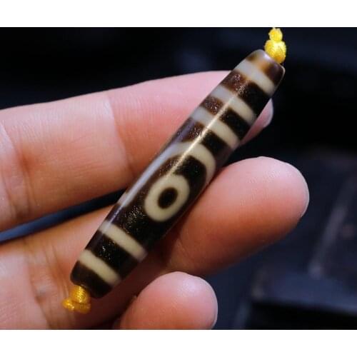 Treasure Magic LKbrother Magic Energy Tibetan Old Agate Ivory Color 2 Eye Love SY dZi Bead Amulet Pendant