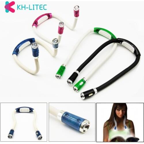 Convenient Flexible Handsfree Led Neck Hug light Book Reading Lamp Led Desk Table Lamp Novelty Led Night light Camping light