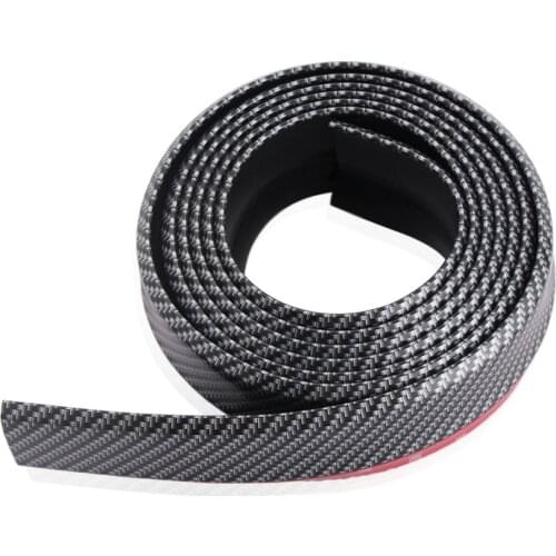 Universal Black Carbon Fiber Front lip Splitter Chin Spoiler Side Skirt Body Kit Trim 2.5 Meters for Nissan Qashqai X-Trail Juke