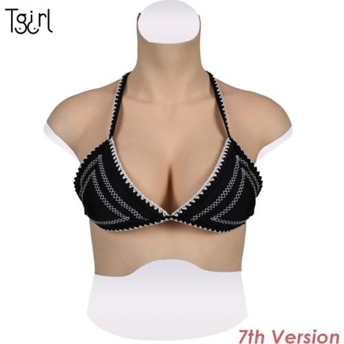 7th Generation Version Lifelike Soft Silicone Breast Forms enhancers Mastectomy Boob Prosthesis Fit for Crossdressers CDEH CUP