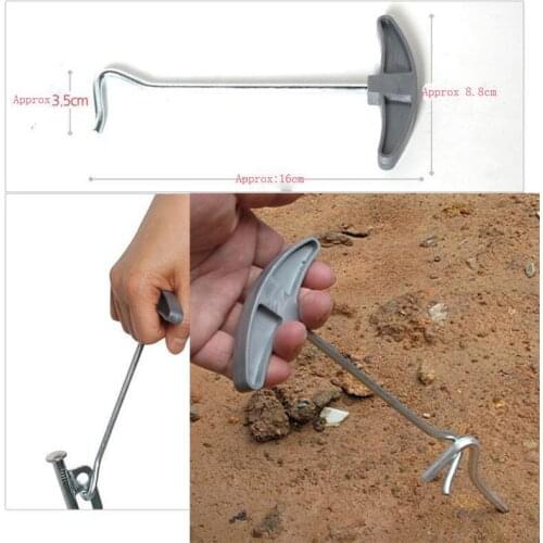 1PCS Camping Tent Peg Stakes Extractor Puller Nail Retractor Hook Wrecking Staples Remover Nail Puller Metal Tent
