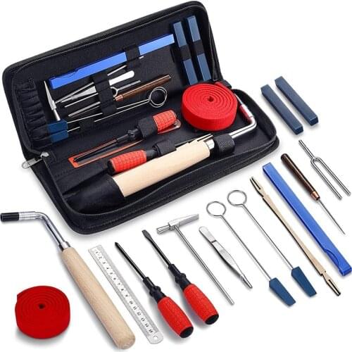 16Pcs Piano Tuning Tool Kit Professional Piano Tuner Kit Universal DIY Piano Tuning Tools Piano Repairing Accessories