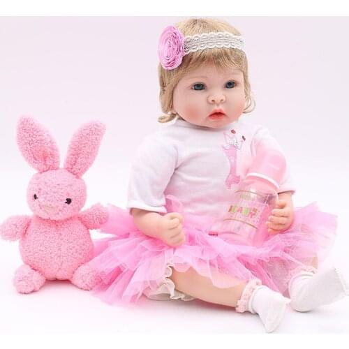 20" bebes reborn soft silicone reborn baby girl dolls for child gift real cute true looking toddler bonecas brinquedos