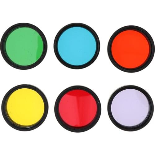 6-in-1 1.25 inch Telescope Color Filters Set for Eyepiece Lens Accessory with Aluminum Case