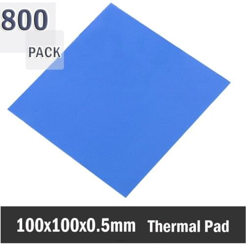 800PCS Gdstime 100x100x0.5mm heatsink Grease Paste Adhesive Computer PC Fan Cooler Conductive Silicone pad GPU CPU Thermal Pads