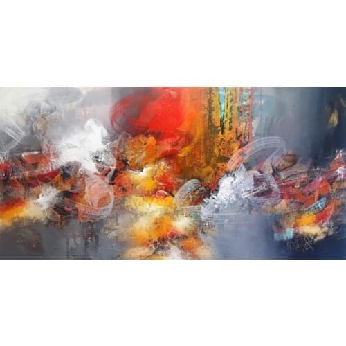 Abstract Modern Red Clouds Art Film Print Silk Poster Home Wall Decor 24x36inch