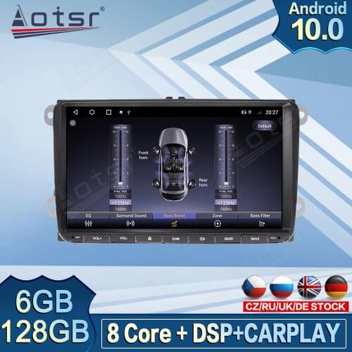 6GB 128GB Carplay Car GPS Navigation Multimedia Player For Volkswagen Universal Autoradio Android Radio Tape Recorder Head Unit